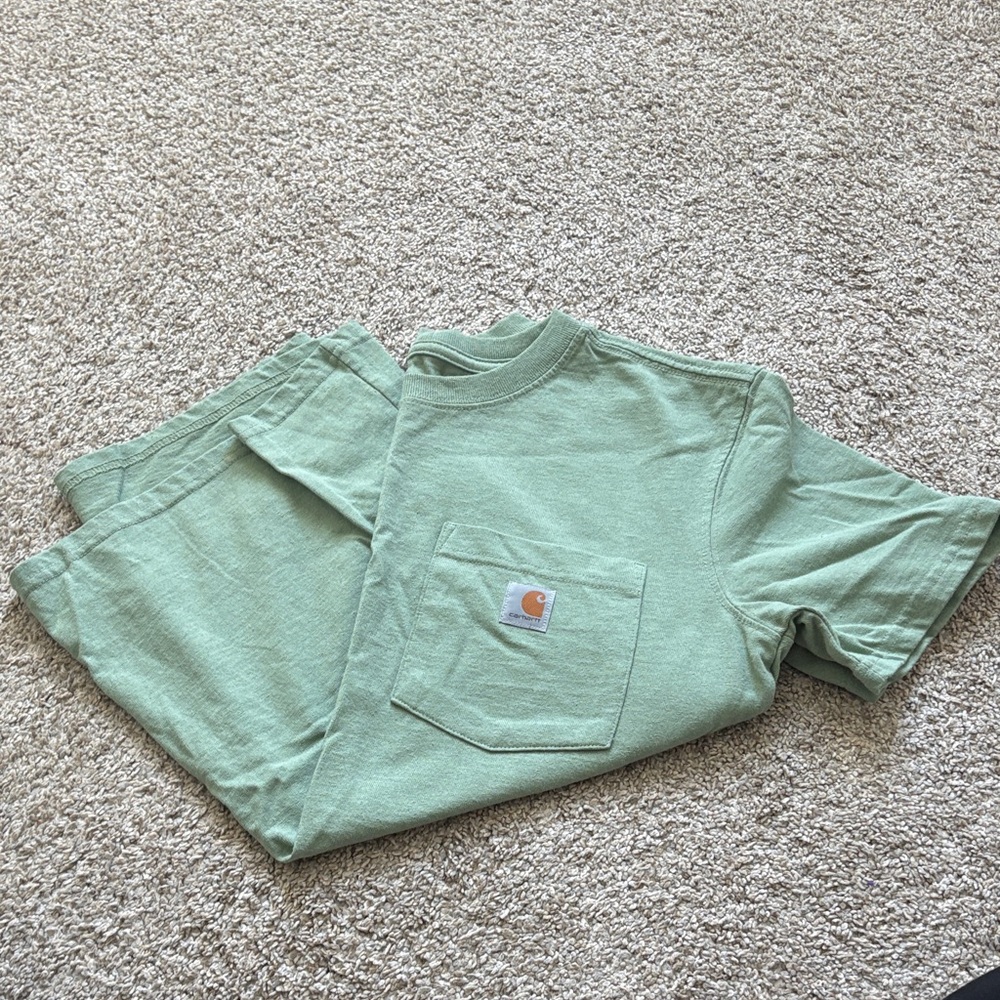 Carhartt Sage Green Tee with Pocket